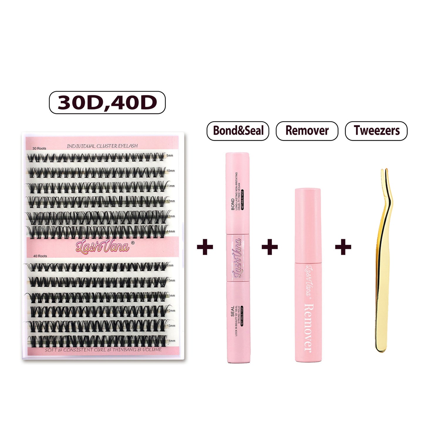 DIY Segment False Eyelash Set for Natural Look