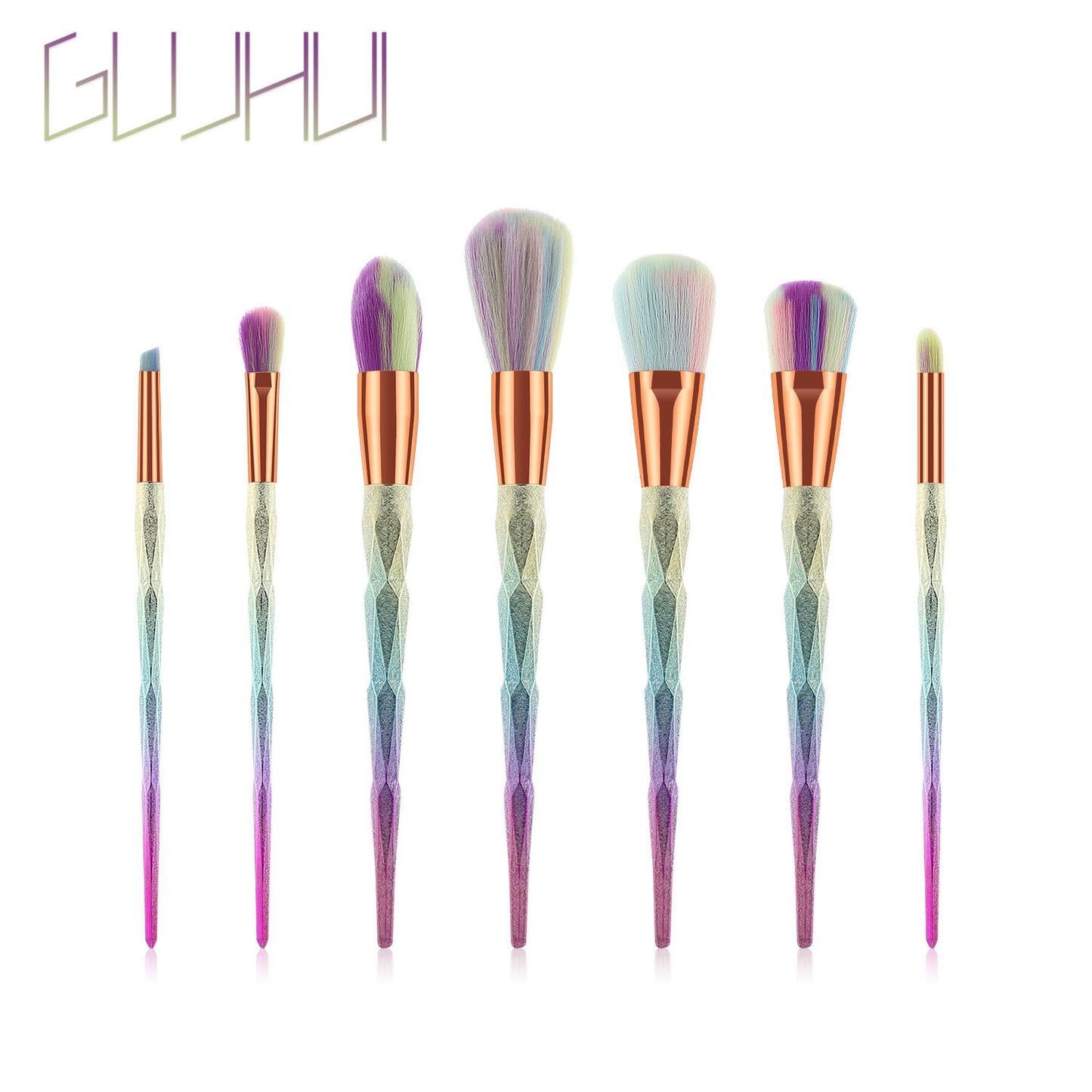 7-Piece Diamond Makeup Brush Set for Foundation