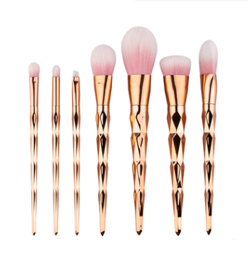 7-Piece Diamond Makeup Brush Set for Foundation