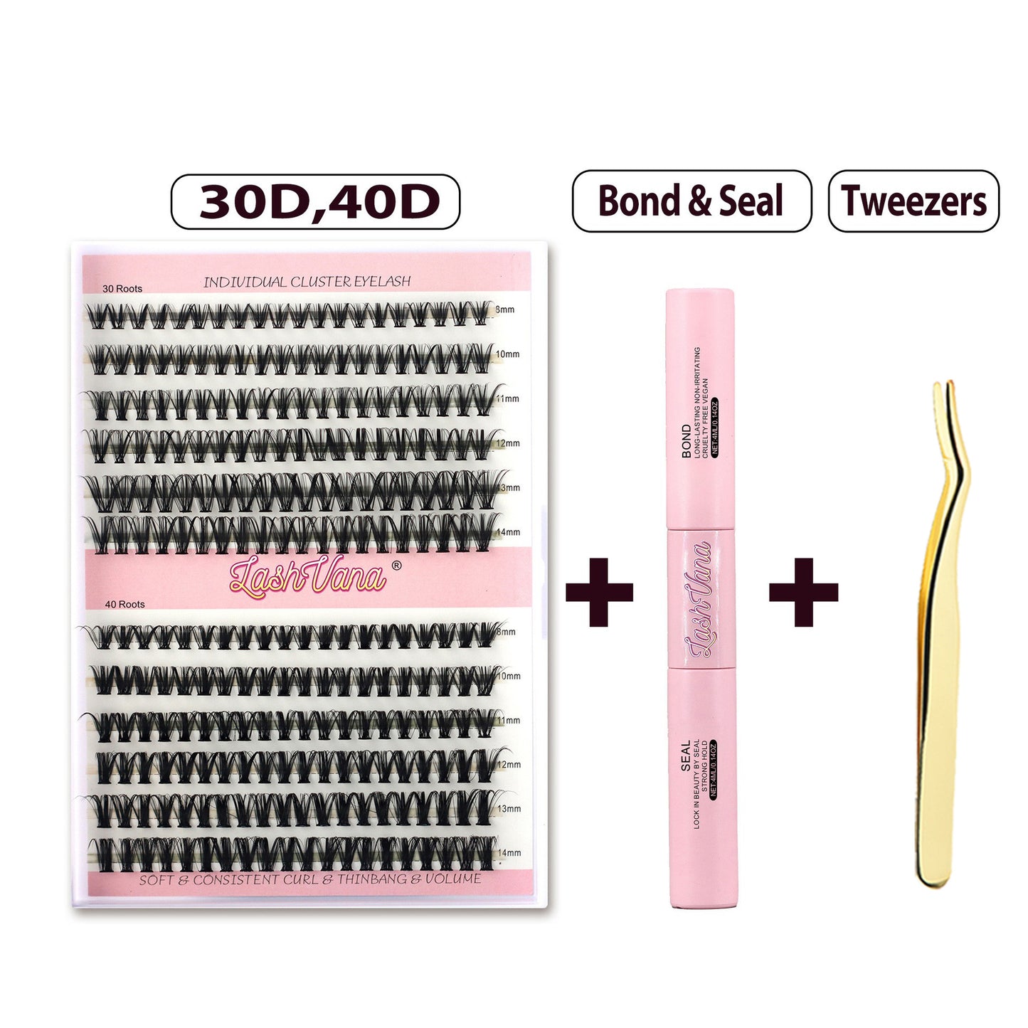 DIY Segment False Eyelash Set for Natural Look