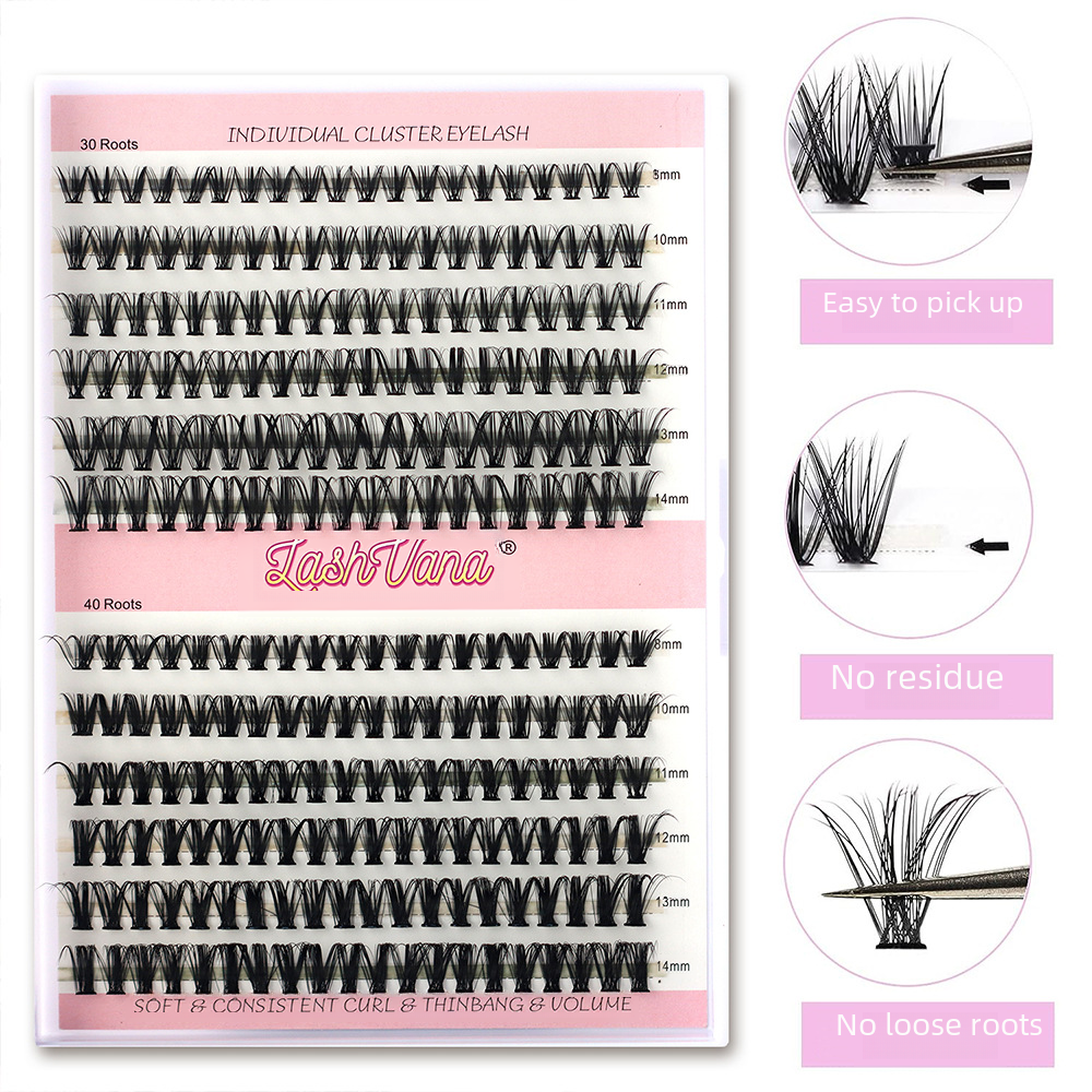 DIY Eyelash Extension Kit - Natural Cluster Lashes