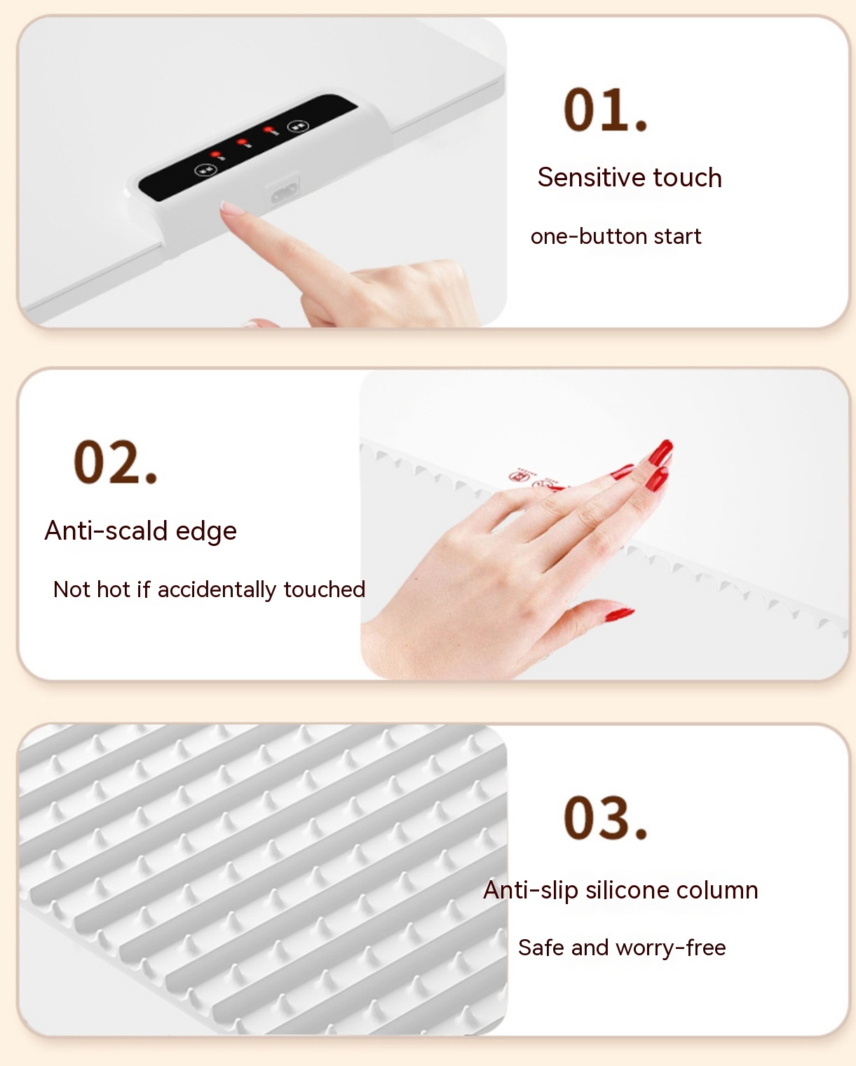 Dishes Warming Plate Non-slip Flexible